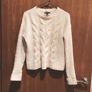 American Eagle Cable Knit Crew Neck Sweater